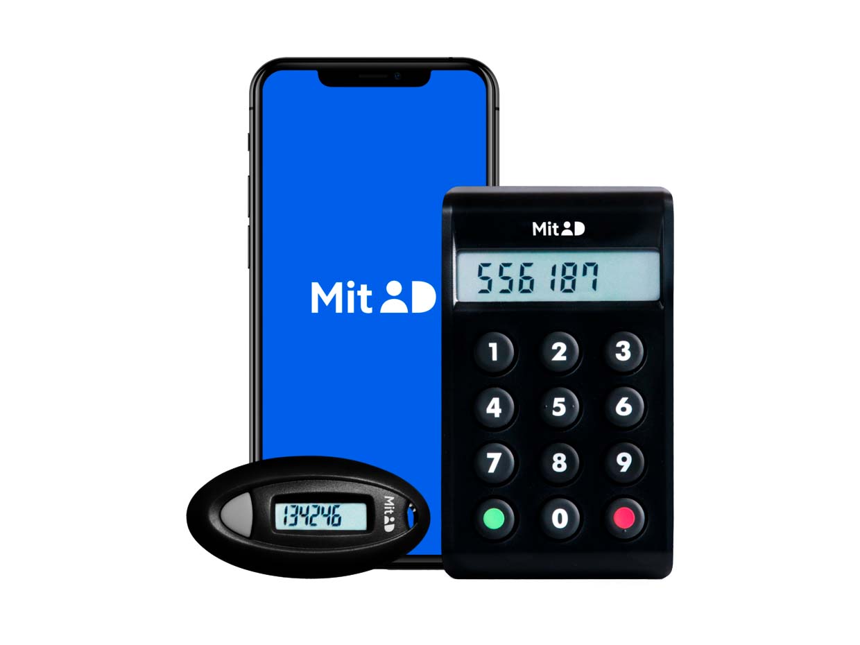 Tryk på billedet af kodeviser, telefon og kodelæser for at se videoer på Youtube.com, der besvarer forskellige spørgsmål til MitID.