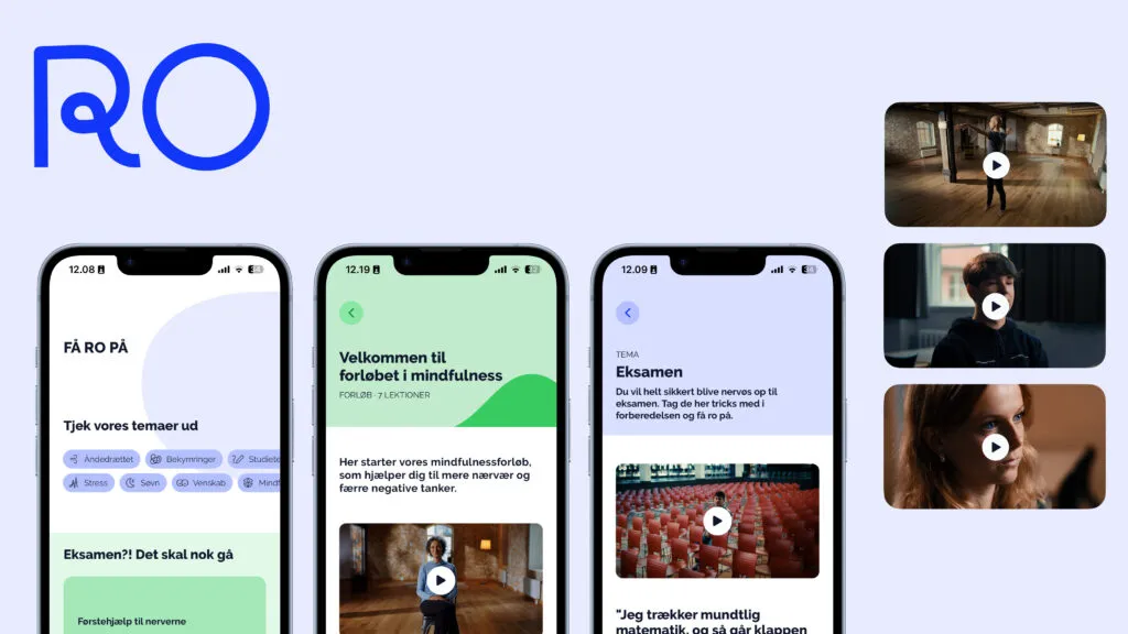 Billede af mobil med ro-appen