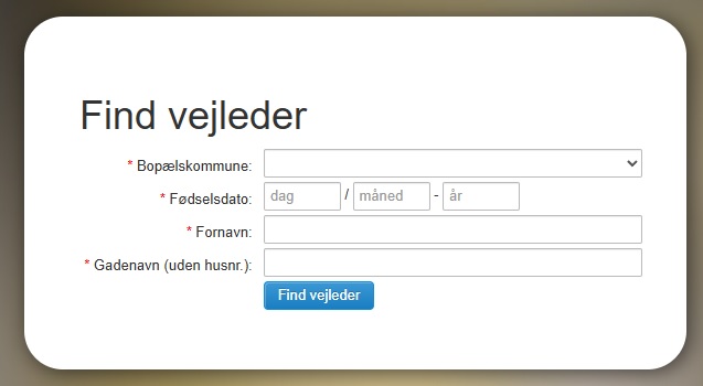Loginbillede Find din vejleder