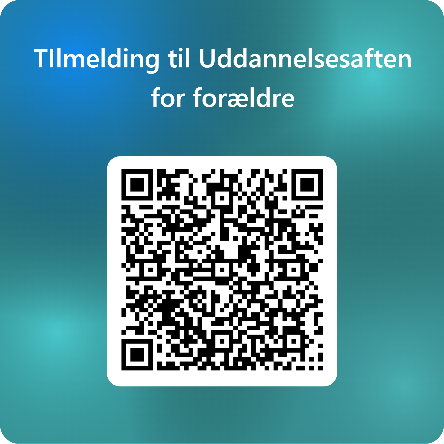 QR-kode til tilmelding til Udddannelsesaften