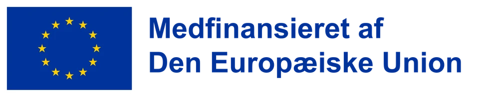 EU-logo med teksten: Medfinansieret af Den Europæiske Union